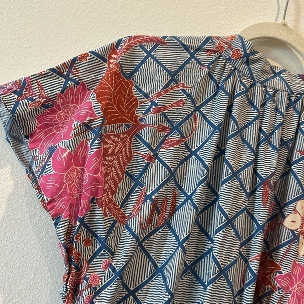 Apiece Apart Nyang Nyang Dress Indo Batik Size 10 100% Organic Cotton‌‌‌‌ - Picture 11 of 16